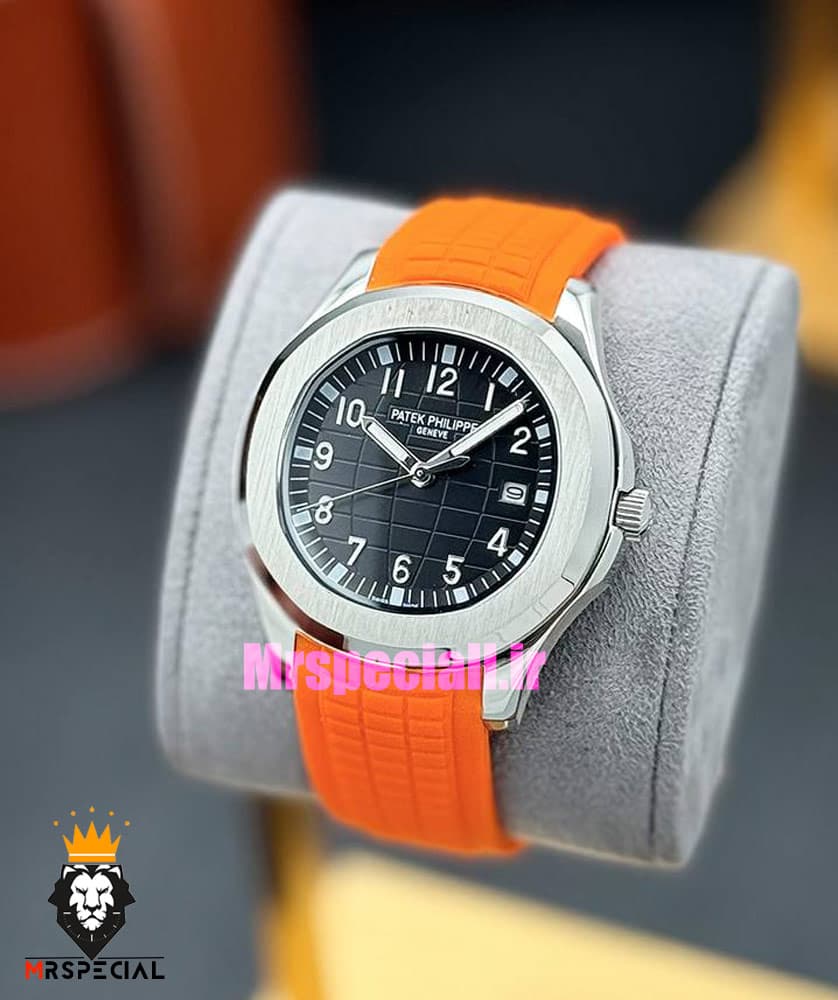 ساعت مردانه پتک فیلیپ اکوانات اتوماتیک بند رابر صفحه مشکی 021657 Patek Philippe Aquanaut — تصویر ۳