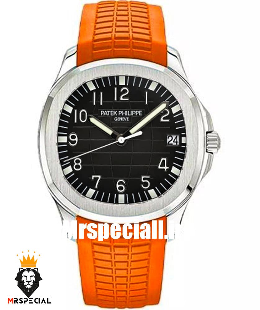 ساعت مردانه پتک فیلیپ اکوانات اتوماتیک بند رابر صفحه مشکی 021657 Patek Philippe Aquanaut — تصویر ۲