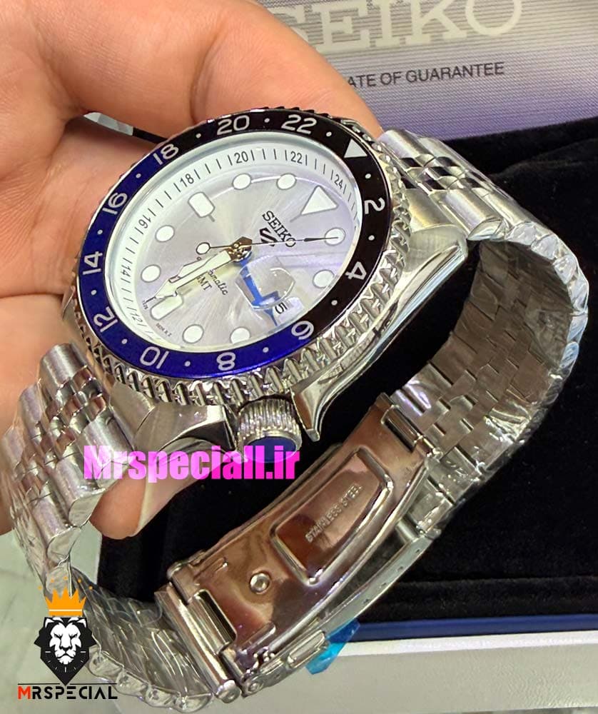 ساعت مردانه سیکو 5 جی ام تی اتوماتیک صفحه سفید 021648 SEIKO 5 GMT — تصویر ۱۰