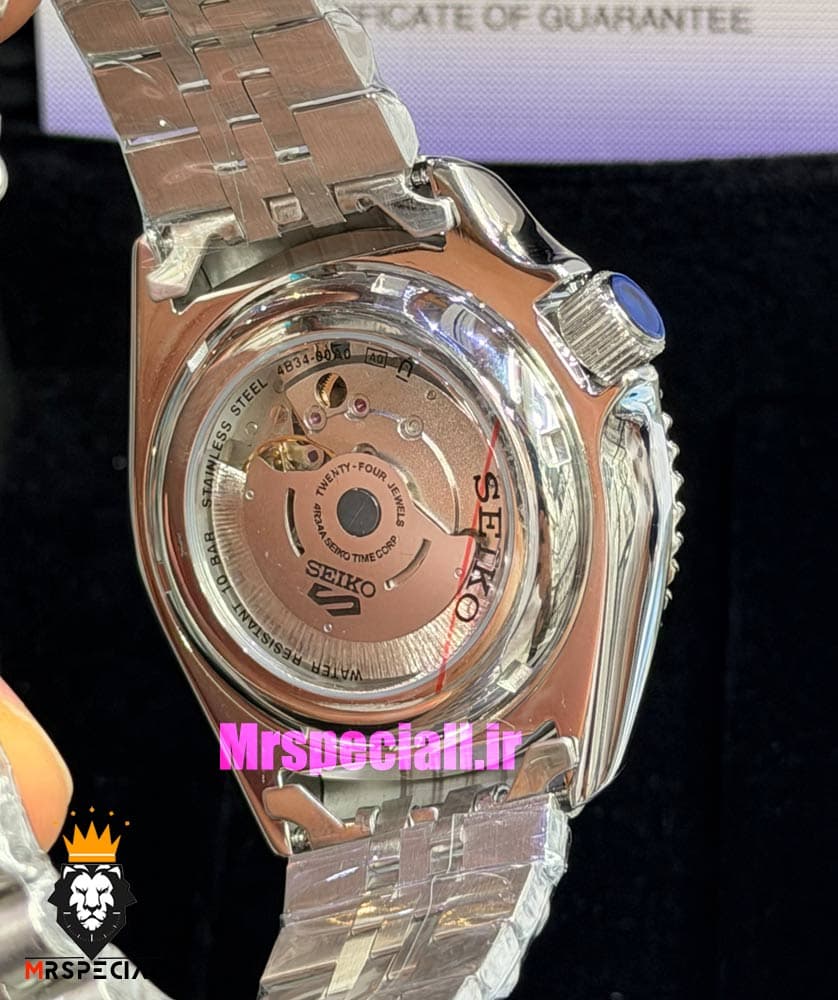ساعت مردانه سیکو 5 جی ام تی اتوماتیک صفحه سفید 021648 SEIKO 5 GMT — تصویر ۶
