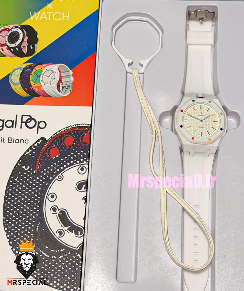 ساعت سواچ رویال پاپ سفید 021602 Audemars Piguet x Swatch HUIT BLANC — تصویر ۳