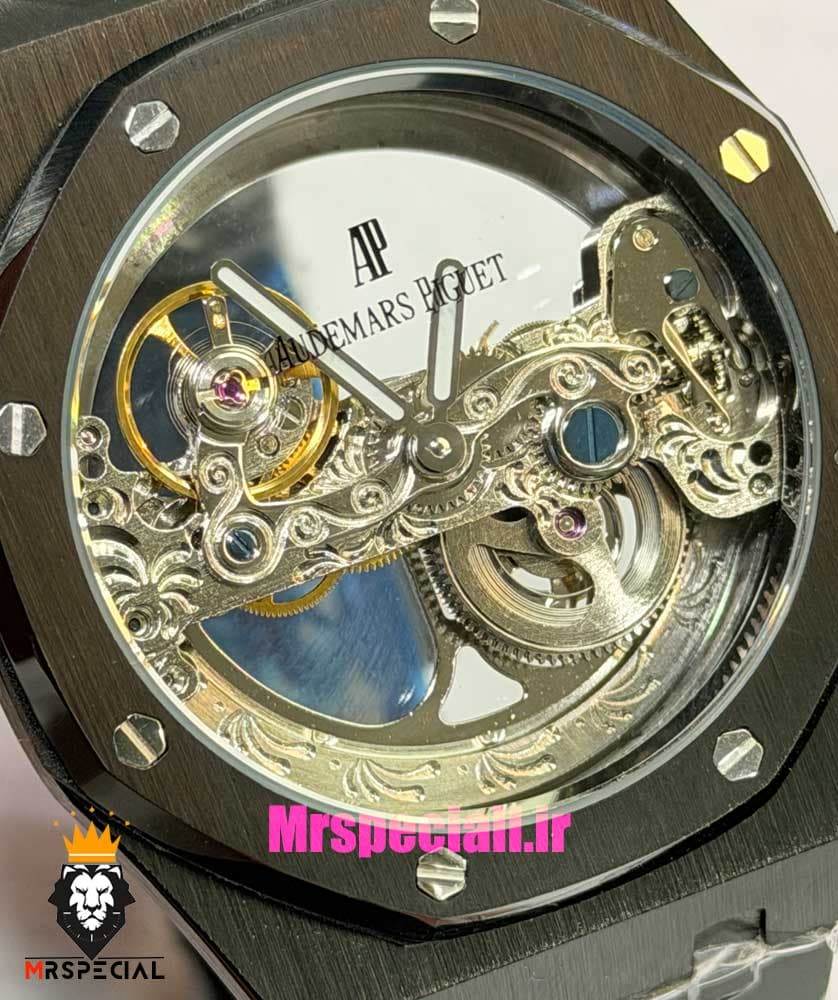 ساعت اودمار پیگه مردانه رویال اوک اتوماتیک مشکی AUDEMARS PIGUET ROYAL Oak 021553 — تصویر ۱۰