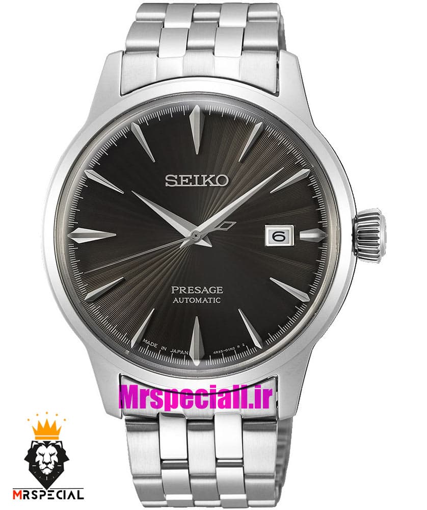 ساعت سیکو مردانه اتوماتیک استیل صفحه مشکی 021550 SEIKO Presage