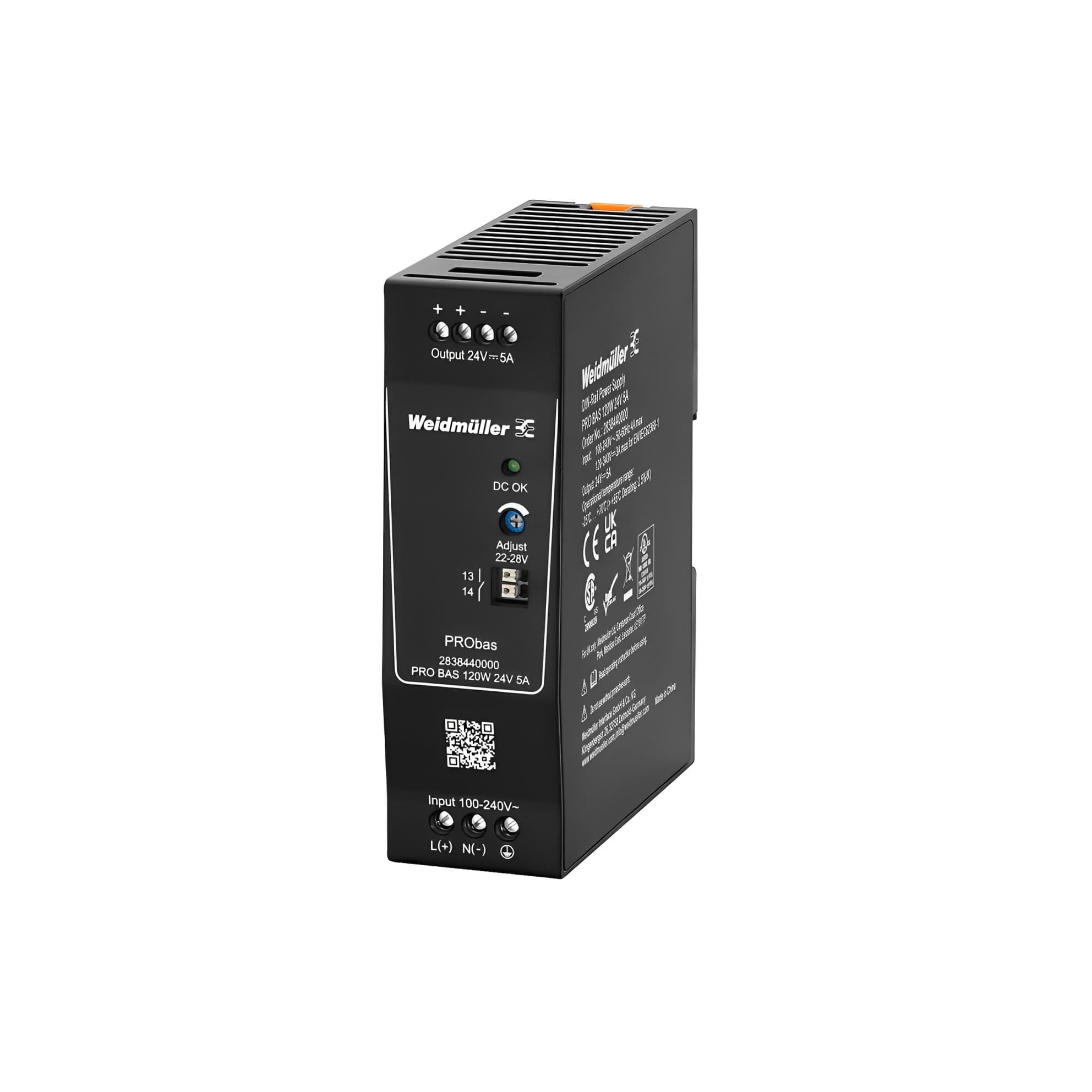 منبع تغذیه WEIDMULLER PRO BAS 24VDC 5A — تصویر ۳