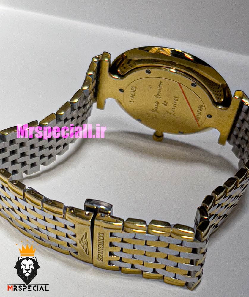 ساعت ست مردانه و زنانه لونژین دورنگ طلایی صفحه سفید LONGINES 021517 — تصویر ۹