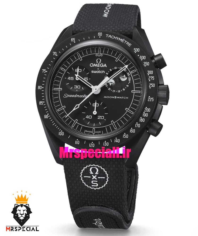 ساعت امگا سواچ اسنوپی کرنوگراف مشکی 021499 MOONSWATCH Black