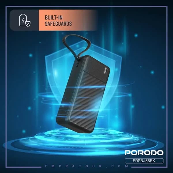 پاوربانک 30000 با کابل متصل پرودو PDPBJ35BK — تصویر ۷