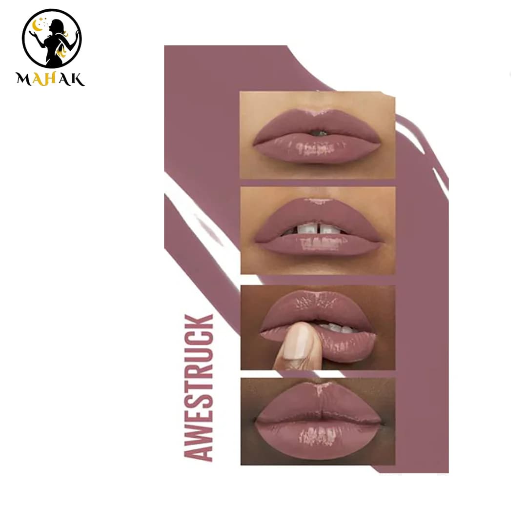رژ لب مایع براق میبلین سوپر استی مدل VINYL INK شماره 110 رنگ AWESTRUCK — تصویر ۴