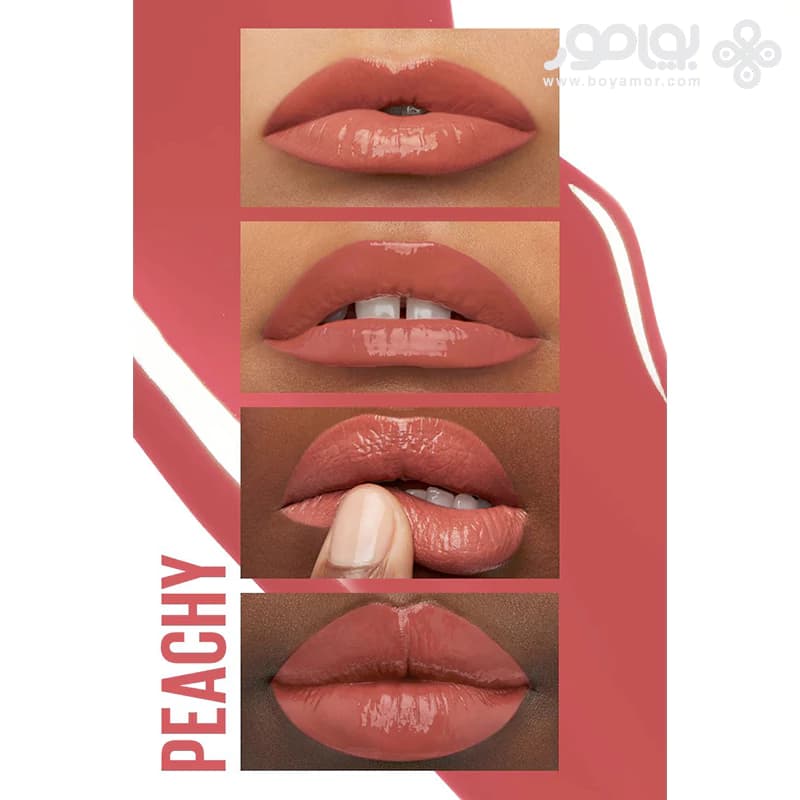 رژ لب مایع براق میبلین سوپر استی مدل VINYL INK شماره 15 رنگ PEACHY — تصویر ۱۱