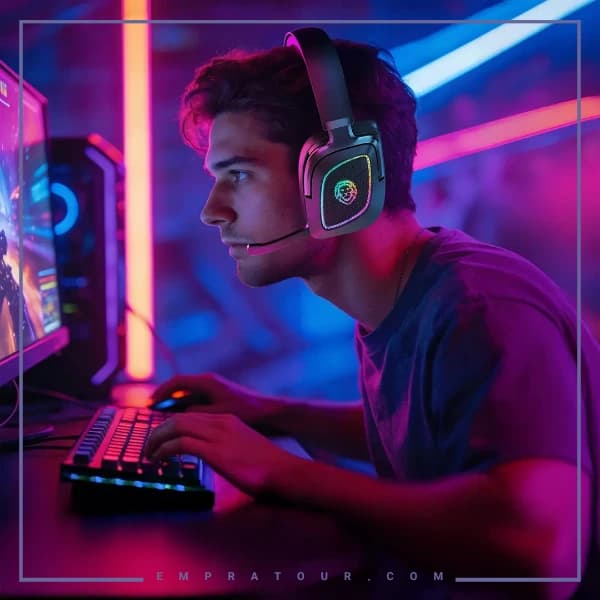 هدفون بلوتوث گیمینگ گرین لاین GNBTLGAMHPBK — تصویر ۷
