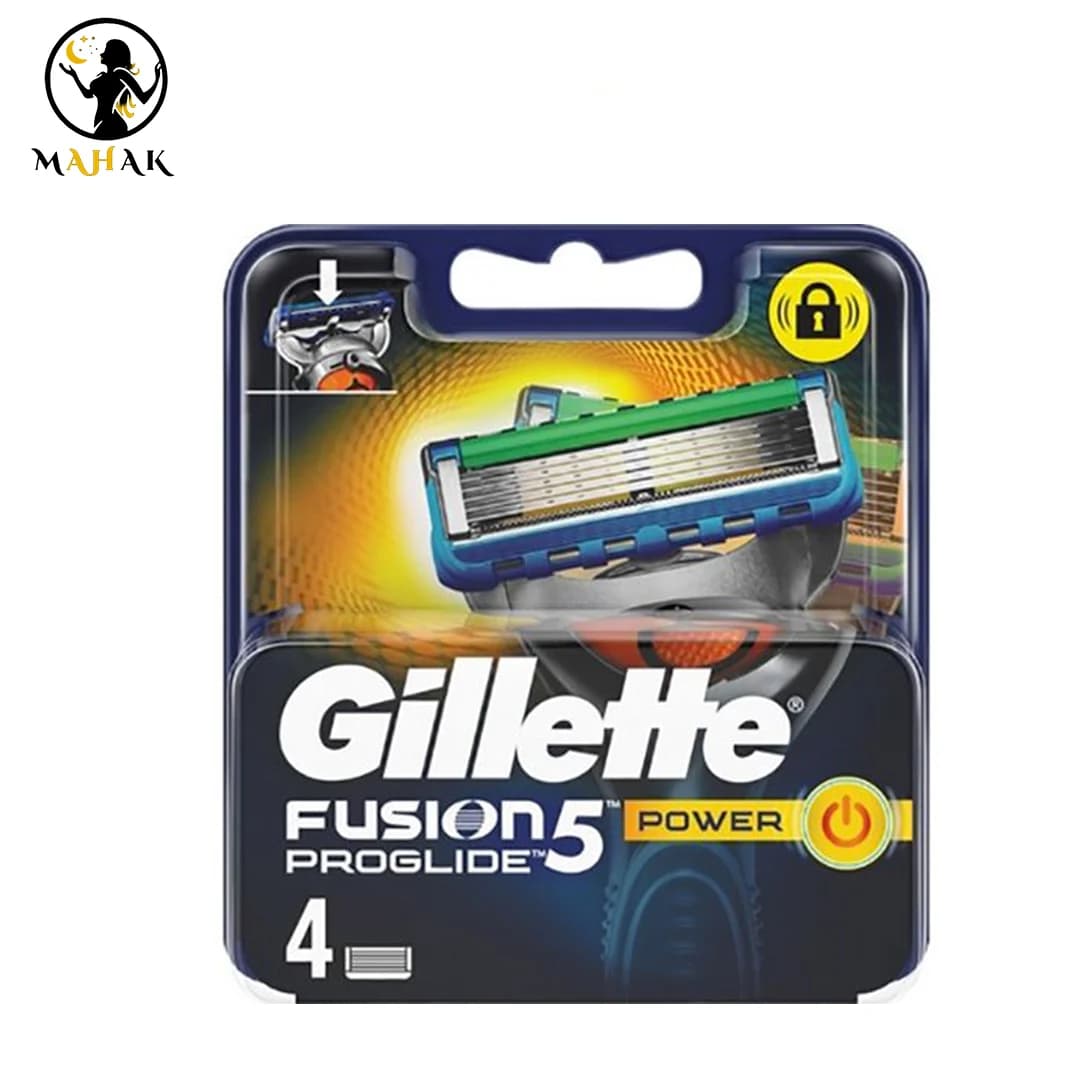 تیغ یدک ژیلت مدل فیوژن 5 پروگلاید پاور بسته 4 عددی اصل آلمان Gillette Fusion 5 ProGlide Power — تصویر ۲