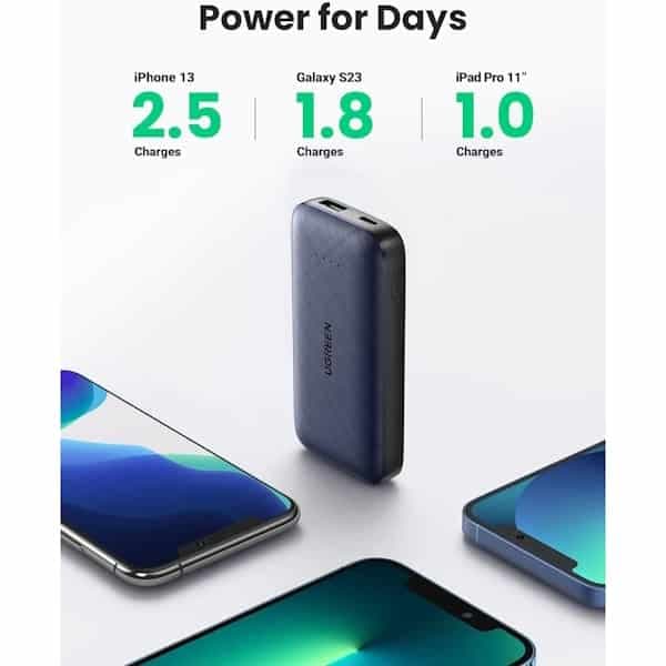 پاور بانک مینی 20 وات دو پورت USB-C و USB-A یوگرین 10000mAh مدل PB178 کد 80749