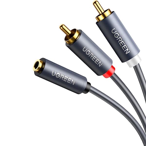 کابل تبدیل جک 3.5 میلی‌متری به دو پورت RCA یوگرین مدل AV102 — تصویر ۱۱