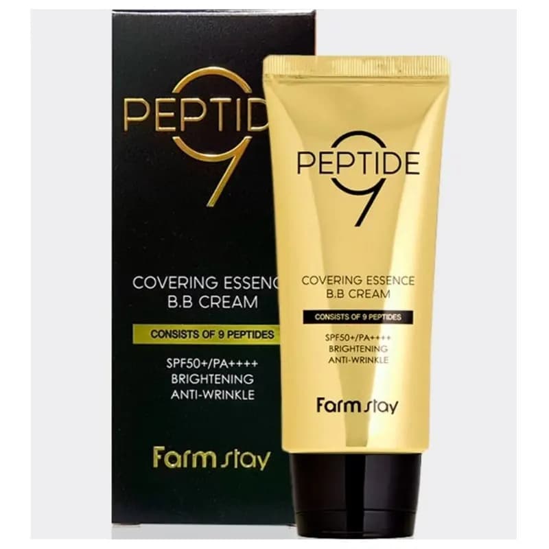 بی بی کرم 9 پپتید فارم استی FarmStay Peptide 9 Covering Essence BB Cream — تصویر ۸