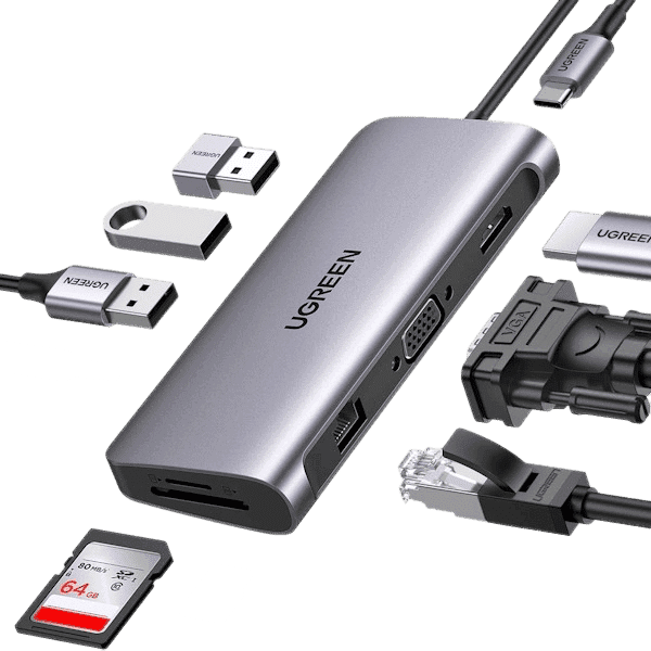 هاب 10 پورت و 9 پورت USB-C یوگرین مدل CM179