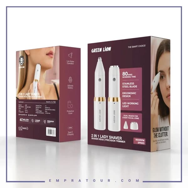 ماشین اصلاح دوکاره شارژی بانوان گرین لاین GNTM60LDYSHWH — تصویر ۷