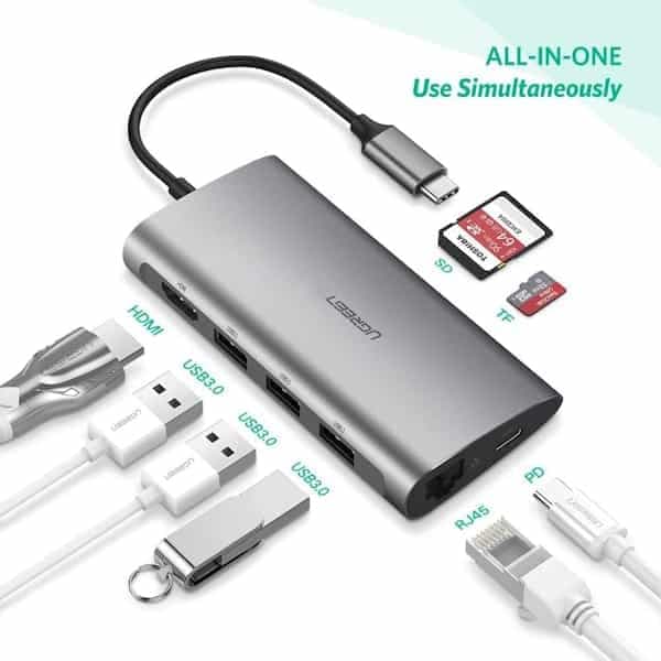 هاب 8 پورت USB-C یوگرین مدل CM121 کد 50538 — تصویر ۴
