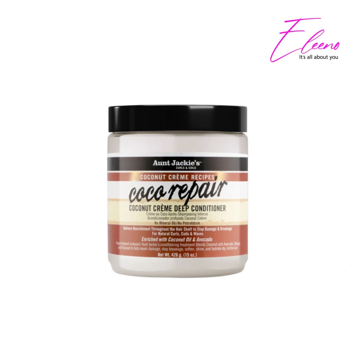 ماسک مو نرم و ترمیم کننده عمیق و ضد موخوره آنت جکیز Aunt jackies مدل coco repair — تصویر ۶