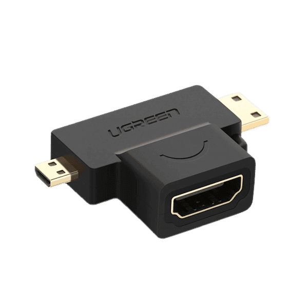 تبدیل Micro HDMI Male و Mini HDMI Male به HDMI Female یوگرین مدل HD129 کد 20144