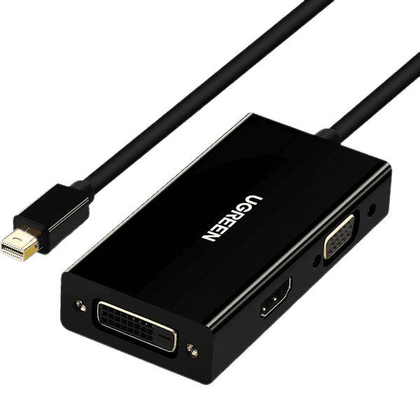 تبدیل Mini Display Port به HDMI و VGA و DVI(24+1) یوگرین مدل MD114 کد 20418 — تصویر ۲