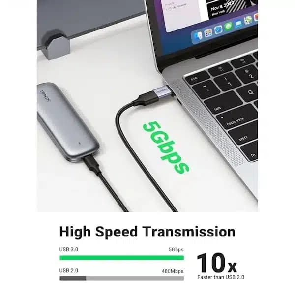 تبدیل USB-C 3.1 Male OTG به USB 3.0 A Female یوگرین مدل US270 کد 50283 — تصویر ۷