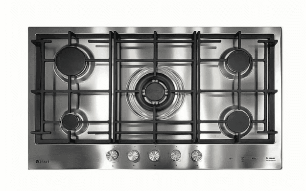 اجاق گاز صفحه ای اسنوا پلوپز وسط 5 شعله استیل مدل SS-195100