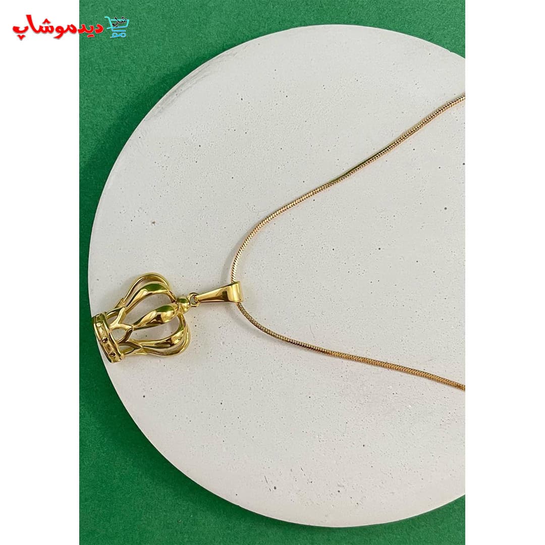 گردنبند تاج طلایی