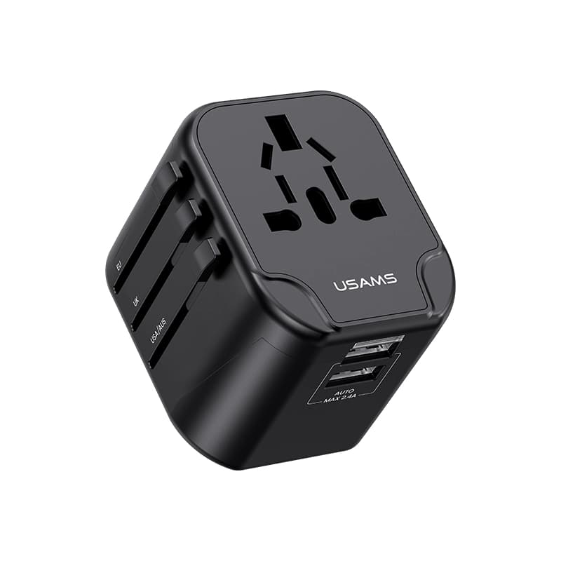 آداپتور و مبدل یوسمز مدل T55 12W Dual USB Universal Travel Charger