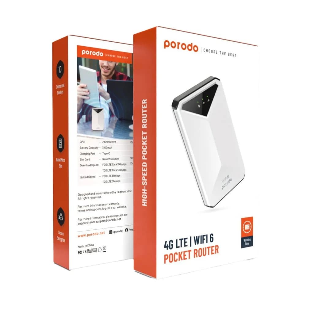 مودم جیبی 4G پرودو مدل 4G LET | WIFI 6 POCKET ROUTER — تصویر ۱۱