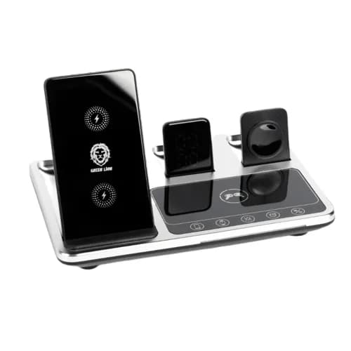 شارژر وایرلس چهار کاره گرین لاین مدل 4in1 Wireless Charging Station 15W — تصویر ۲