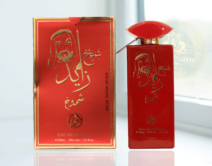 ادکلن عربی شیخ زاید قرمز مدل شموخ حجم 100 میل