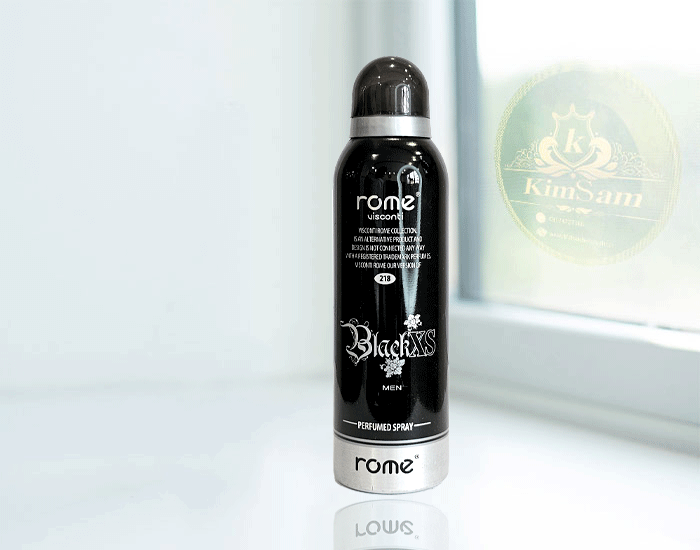 اسپری خوشبوکننده بدن رومه ROME رایحهBlack XS (بلک اکس) حجم 200میل