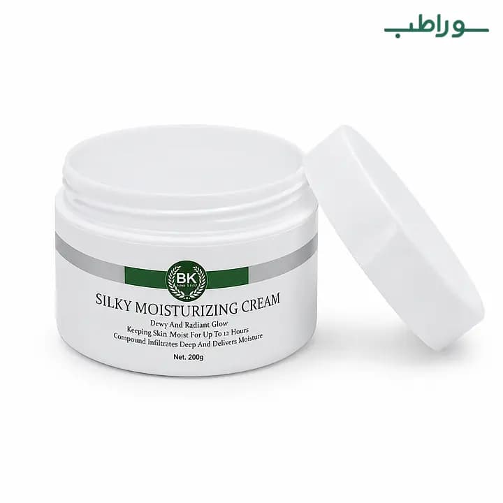 کرم آبرسان ابریشمی بست کلین BK | مناسب پوست خشک و کمآب، 200 گرمی