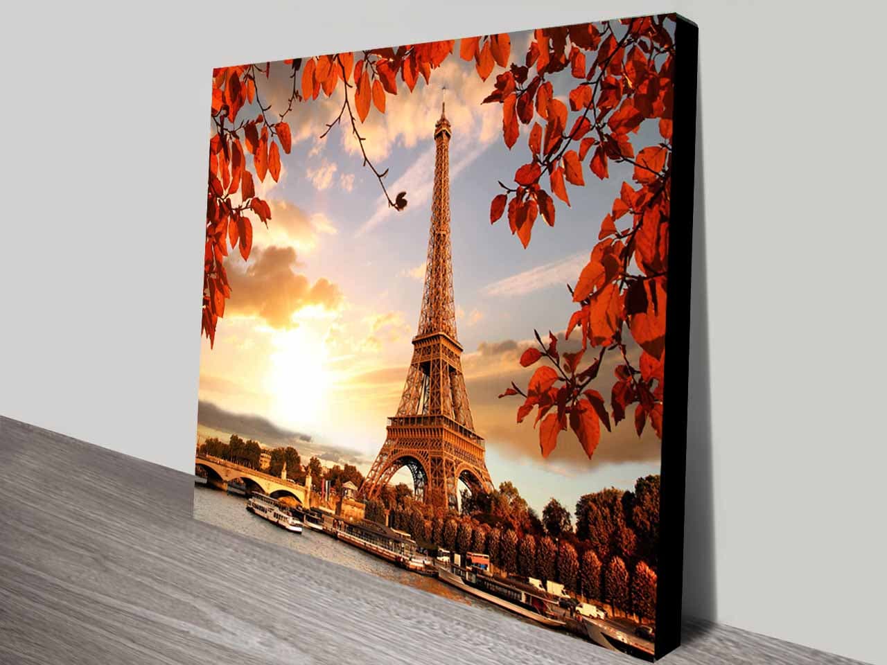 تابلو دکوراتیو طرح برج ایفل در پاییز — تصویر ۴