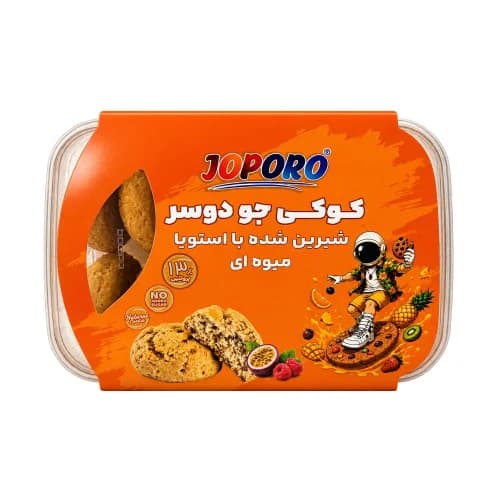 کوکی رژیمی پروتئینه جو دوسر میوه ای جوپرو 350 گرمی — تصویر ۹