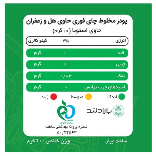 چای کرک هل بدون قند پپتینا (شیرین شده با استویا) — تصویر ۶