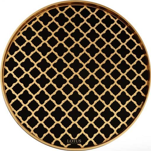 میز عسلی سه تکه لوتوس مدل ALMA کد T-731 MONZA رنگ GOLD — تصویر ۳