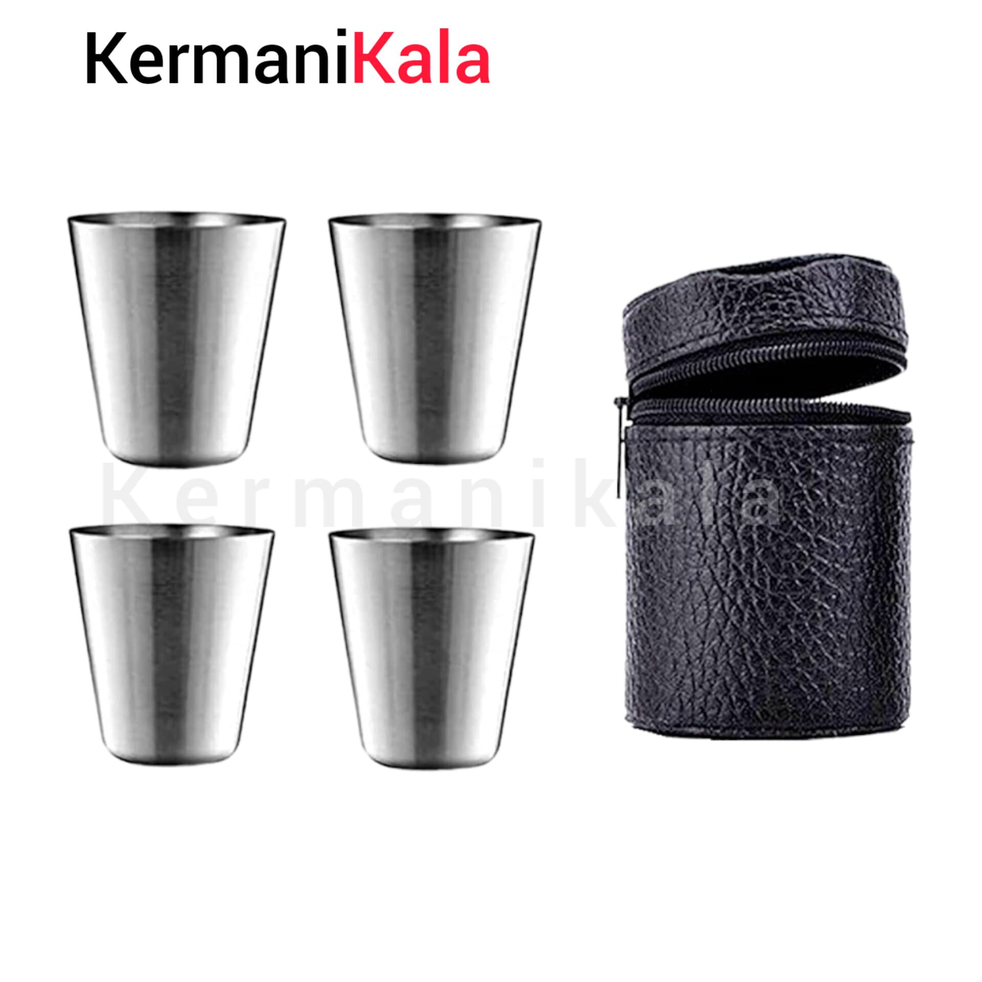 شات استیل 4عددی کیف دار