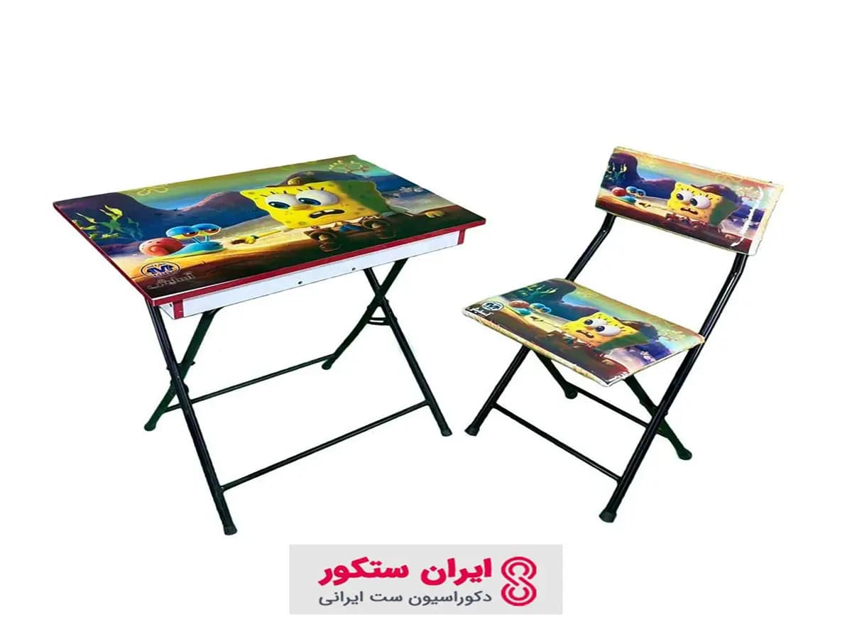 میز تحریر کودکانه باکس دار طرح باب اسفنجی 1