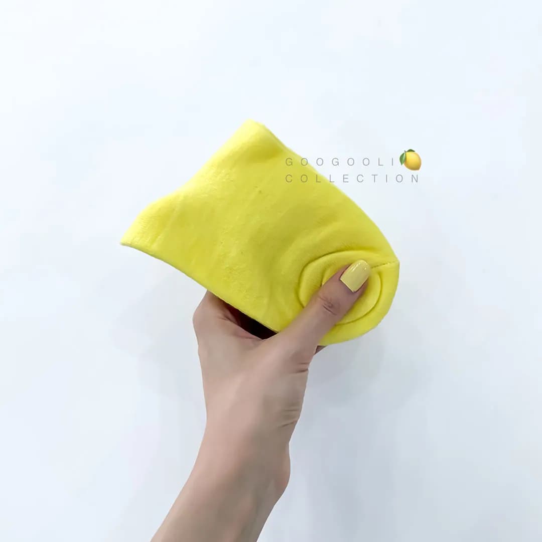 جوراب ساقدار ساده لیمویی