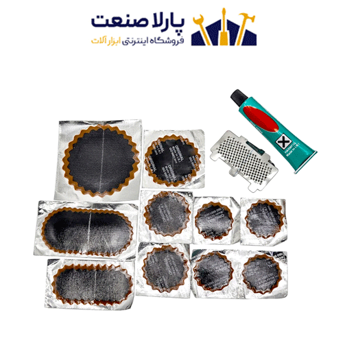 چسب و وصله پنچرگیری تیوب مدل TT-12 مجموعه 12 عددی