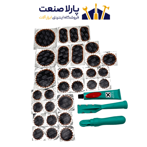 چسب و وصله پنچرگیری تیوب مدل TT-33 مجموعه 33 عددی