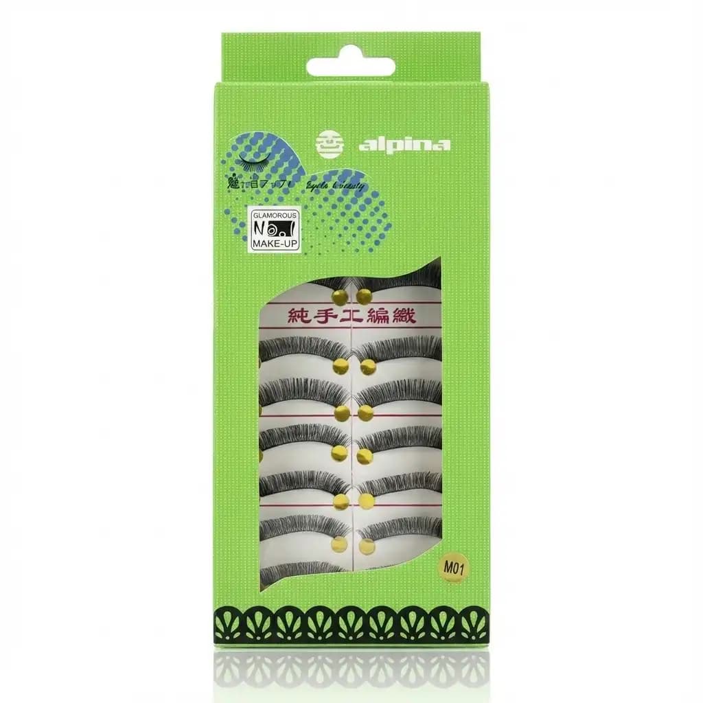 مژه مصنوعی ۱۰ جفتی آلپینا Alpina مدل M01 (مژه کارتی)