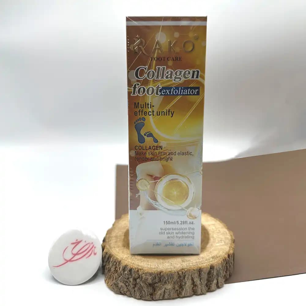 اسپری رفع ترک پا و لایه بردار پوست راکو RAKO مدل کلاژن COLLAGEN حجم 150 میلی لیتر