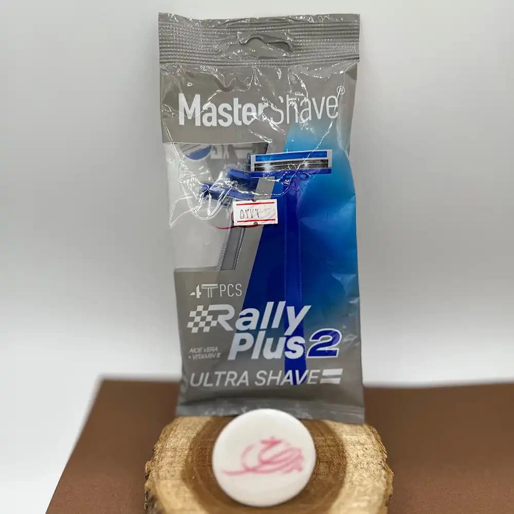ژیلت 2 لبه مسترشیو MasterShave مدل رالی پلاسRally Plus 2 بسته 4 عددی