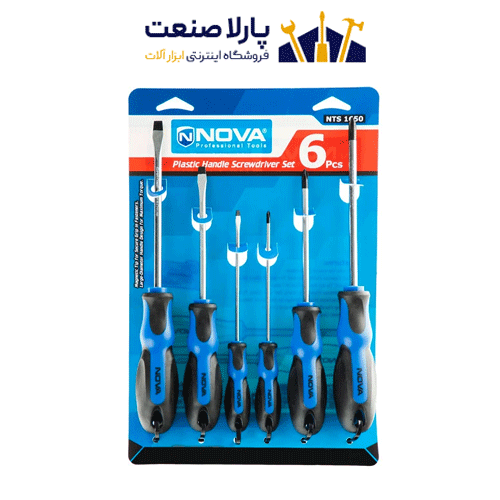 پیچ گوشتی دوسو و چهارسوی نووا مدل NTS-1650 ست 6 عددی
