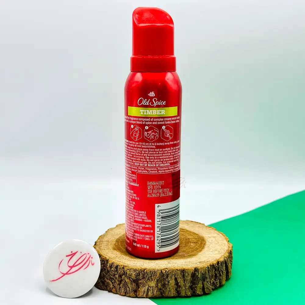اسپری بدن الد اسپایس OLD SPICE مدل تیمبر TIMBER حجم 140 میلی لیتری — تصویر ۳