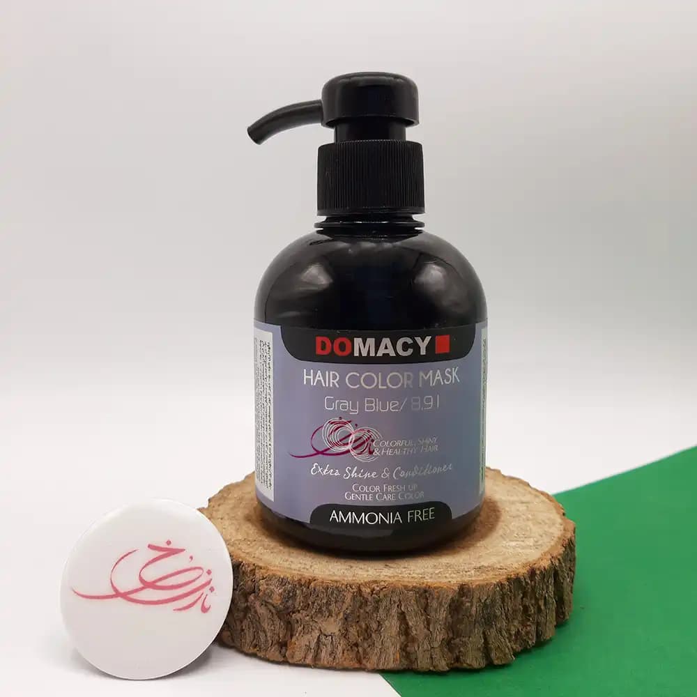 رنگ ژله ای دوماسی Domacy Hair Color Mask رنگ آبی خاکستری 8.91 — تصویر ۲