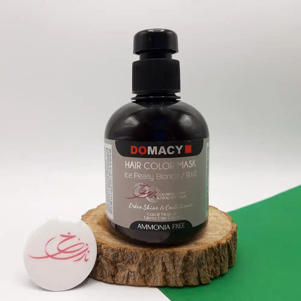 رنگ ژله ای دوماسی Domacy Hair Color Mask رنگ بلوند یخی مرواریدی 9.12 — تصویر ۲