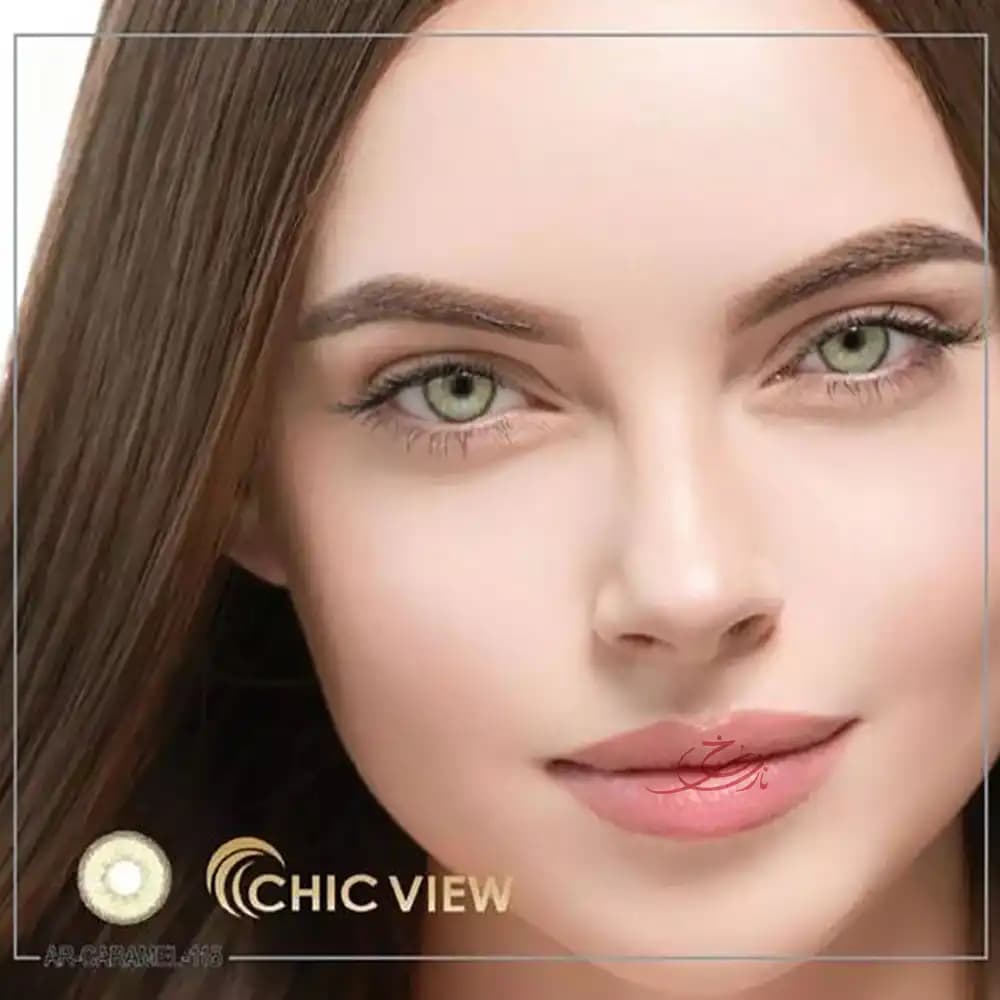 لنز رنگی چشمی چیک ویو CHIC VIEW مدل کاراملی AR-CARAMEL-115